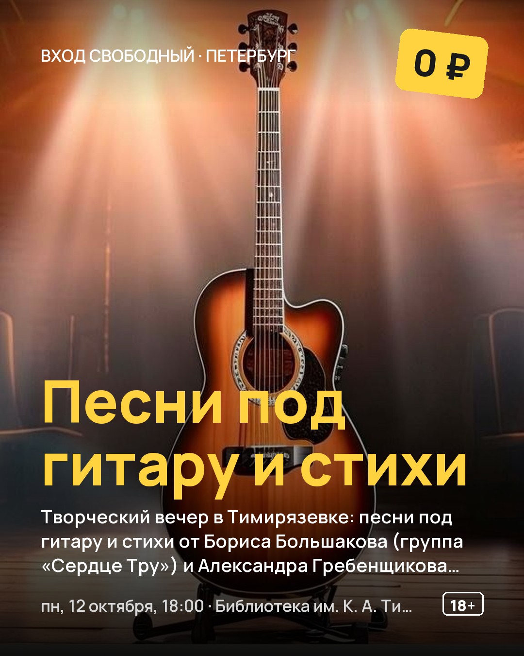 Концерт Песни под гитару и стихи